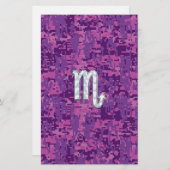 Moeder van Pearl Scorpio Zodiac Pink Digital Camo Briefpapier (Voorkant / Achterkant)