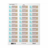 Moeder van Pearl Seashell Return Address Label (Full Sheet)