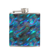 Moeder van Pearl Texture Blue Photo Pattern Heupfles (Voorkant)