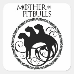 Moeder van Pitbulls Vierkante Sticker