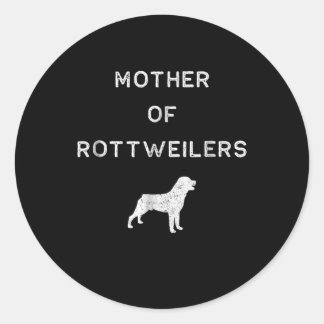 Moeder van rottweilers ronde sticker