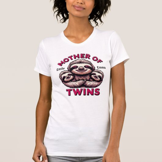 Moeder van tweeling Moederdag Shirt (Voorkant)