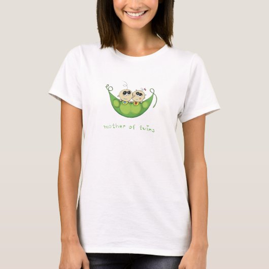 Moeder van tweelingen - 2 erwten in een peul - Jon T-shirt (Voorkant)