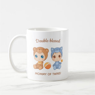 Moeder van Twins Baby Cat Beer Jumpsuit Koffiemok