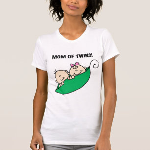 Moeder van Twins-erwten in een Pod Tshirts en gesc
