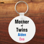  moeder van Twins Sleutelhanger (Voorkant)