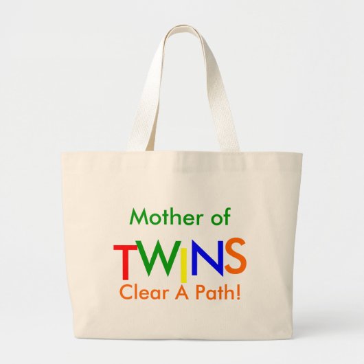 Moeder van TWINS wisst een pad! Grote Tote Bag (Voorkant)
