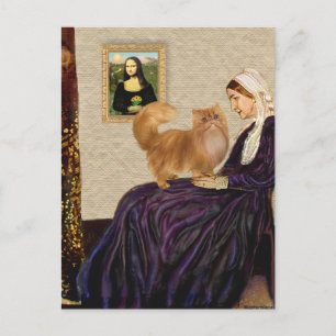 Moeder van Whistler - rode Perzische kat Briefkaart