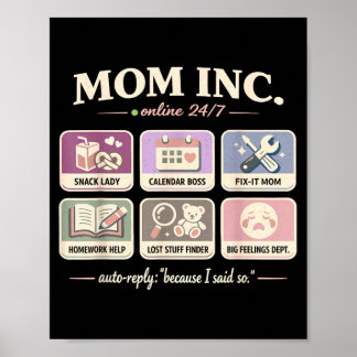 Moeder verjaardag cadeaus grappige vrouw tops Moed Poster