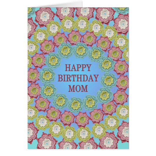 Moeder Verjaardag haakbloemen (Voorkant)