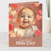 Moeder Verjaardagskaart Voeg Twee Foto's en Tekst Kaart (Voorkant)