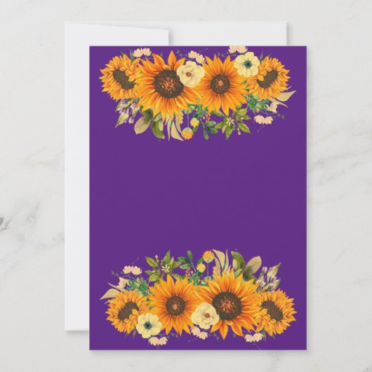 Moeder Verjaardagsviering Paarse Bloemen Kaart (Achterkant)