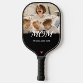 Moeder Vestigde Leuk Script Foto Hart Pickleball Paddle (Achterkant)