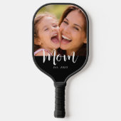 Moeder Vestigde Leuk Script Foto Pickleball Paddle (Achterkant)