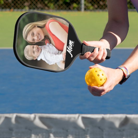 Moeder Vestigde Leuk Script Foto Pickleball Paddle (Insitu)