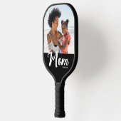 Moeder Vestigde Leuk Script Foto Pickleball Paddle (Links)