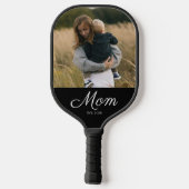 Moeder Vestigde Leuk Script Foto Pickleball Paddle (Achterkant)