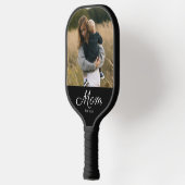 Moeder Vestigde Leuk Script Foto Pickleball Paddle (Links)