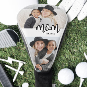 Moeder Vestigde Modern Schrift Foto Golfheadcover