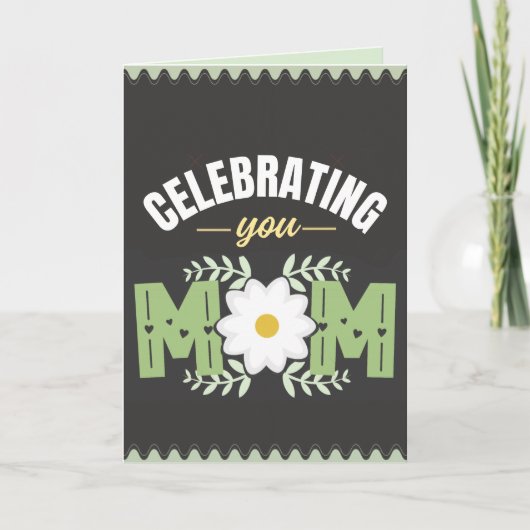 Moeder vieren, Moederdag kaart (Voorkant)