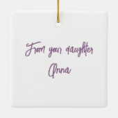 Moeder Violet "Blij dat we zijn vrienden" Ornament (Achterkant)