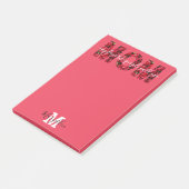 Moeder Voeg je naam en monogram toe Rode Rozen Post-it® Notes (Schuin)