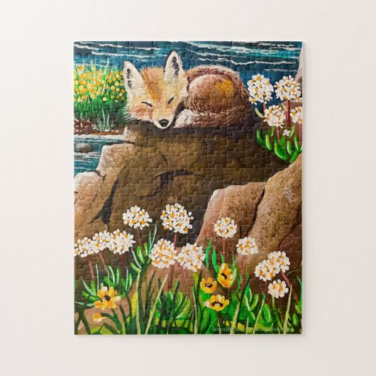"Moeder Vos" Baby Fox Puzzel Legpuzzel (Verticaal)