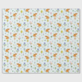 Moeder vossenvos in het bos cadeaupapier (Vlak)