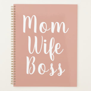 Moeder vrouw baas stoffige roze aangepaste script  planner