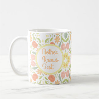 Moeder Weet het Best Florale Moederdag Cadeaobeker Koffiemok