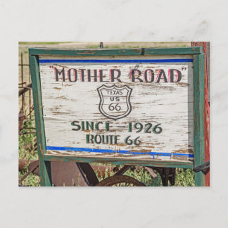 Moeder wegnummer - Route 66 Briefkaart