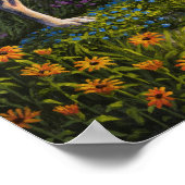 Moeder Wolf en Pups Mountain River Valley Poster (Hoek)