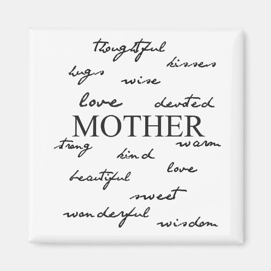 Moeder Woorden Magneet (Voorkant)