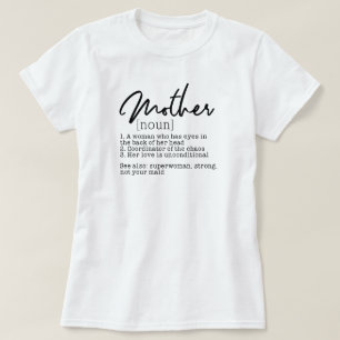 Moeder Woordenboek Definitie T-Shirt Moeder Leven