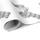 Moeder Word Art Cadeaupapier (Rol Hoek)