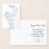 Moeder Word Art Folie Kaarten (Display)