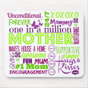Moeder Word Art-Muismat Muismat