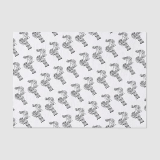 Moeder Word Art Tissuepapier (Voorkant)