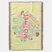 Moeder Word Cloud Deken (Voorkant Verticaal)