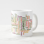 Moeder Word Cloud Jumbo Mok (Voorkant rechts)