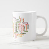 Moeder Word Cloud Jumbo Mok (Rechts)