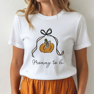 Moeder Worden Halloween Pompoen Lint Baby Shower T-shirt