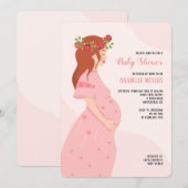 Moeder wordt Baby Shower Uitnodigingen (Voorkant / Achterkant)