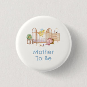 Moeder Wordt Blauwe Kinderkamer Speelgoed Kip Baby Ronde Button 3,2 Cm