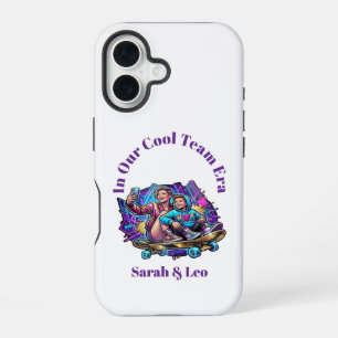 Moeder Zoon Skate iPhone 12 Mini Glanzende Hoes 16 Hoesje