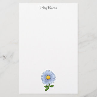 Moederbloemen ・ Blauwe Bloem Briefpapier