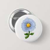 Moederbloemen ・ Blauwe Bloem Ronde Button 5,7 Cm (Voorkant /achterkant)
