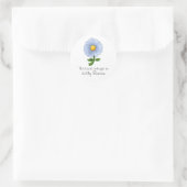 Moederbloemen ・ Blauwe Bloem Ronde Sticker (Tas)