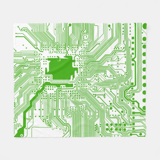 Moederbord Computer Circuit Fleece Throw-Green 2 Deken (Voorkant (Horizontaal))