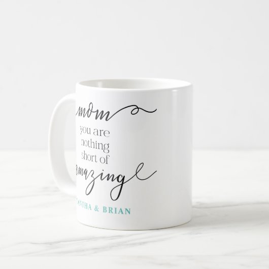 Moedercitaat Gepersonaliseerde Gift Mok (Voorkant links)